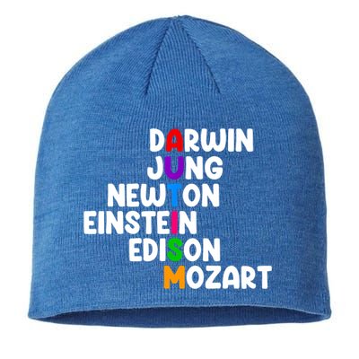 Autism Support Darwin Jung Newton Einstein Edison Mozart Sustainable Beanie