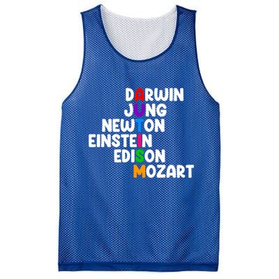 Autism Support Darwin Jung Newton Einstein Edison Mozart Mesh Reversible Basketball Jersey Tank
