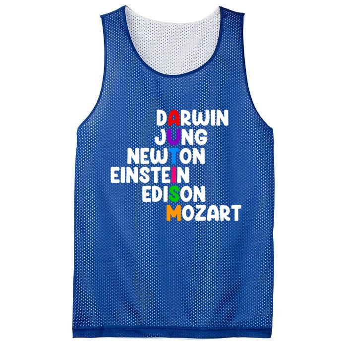 Autism Support Darwin Jung Newton Einstein Edison Mozart Mesh Reversible Basketball Jersey Tank