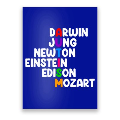 Autism Support Darwin Jung Newton Einstein Edison Mozart Poster