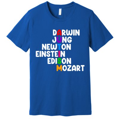 Autism Support Darwin Jung Newton Einstein Edison Mozart Premium T-Shirt