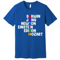 Autism Support Darwin Jung Newton Einstein Edison Mozart Premium T-Shirt
