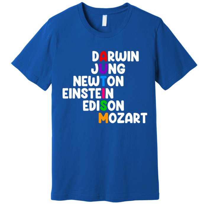 Autism Support Darwin Jung Newton Einstein Edison Mozart Premium T-Shirt