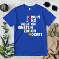 Autism Support Darwin Jung Newton Einstein Edison Mozart Premium T-Shirt