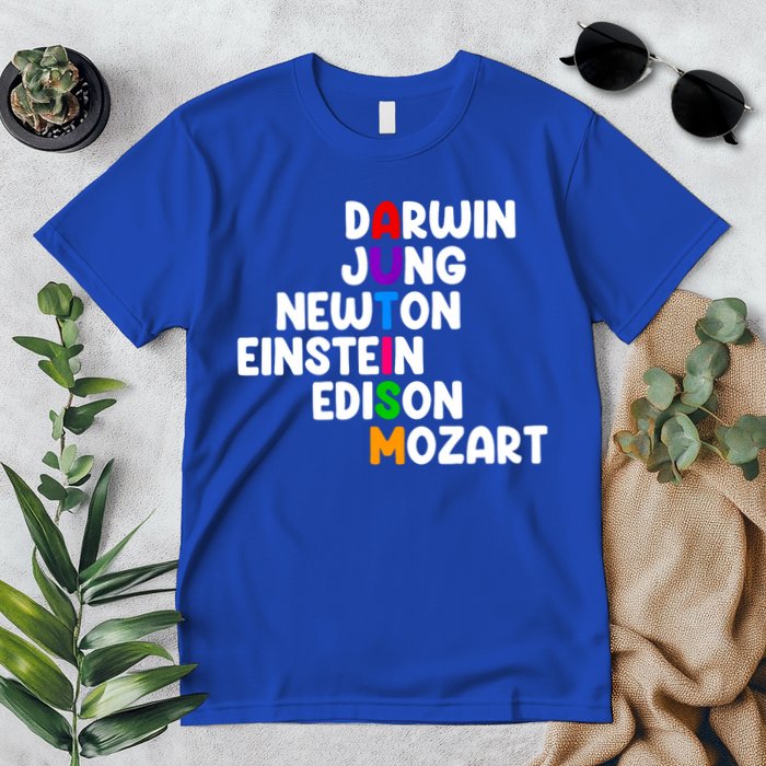 Autism Support Darwin Jung Newton Einstein Edison Mozart Premium T-Shirt