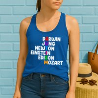 Autism Support Darwin Jung Newton Einstein Edison Mozart Womens Tank Top