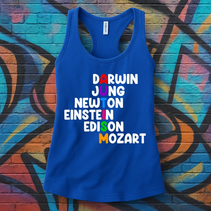 Autism Support Darwin Jung Newton Einstein Edison Mozart Womens Tank Top
