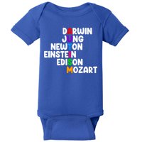 Autism Support Darwin Jung Newton Einstein Edison Mozart Baby Bodysuit
