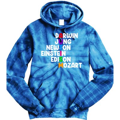 Autism Support Darwin Jung Newton Einstein Edison Mozart Tie Dye Hoodie