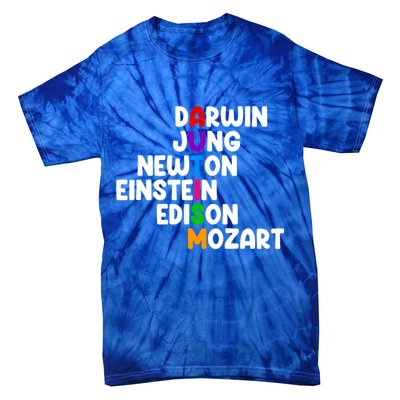 Autism Support Darwin Jung Newton Einstein Edison Mozart Tie-Dye T-Shirt