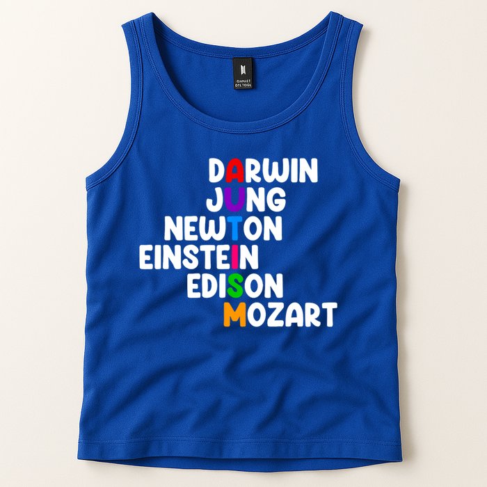 Autism Support Darwin Jung Newton Einstein Edison Mozart Tank Top
