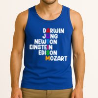 Autism Support Darwin Jung Newton Einstein Edison Mozart Tank Top