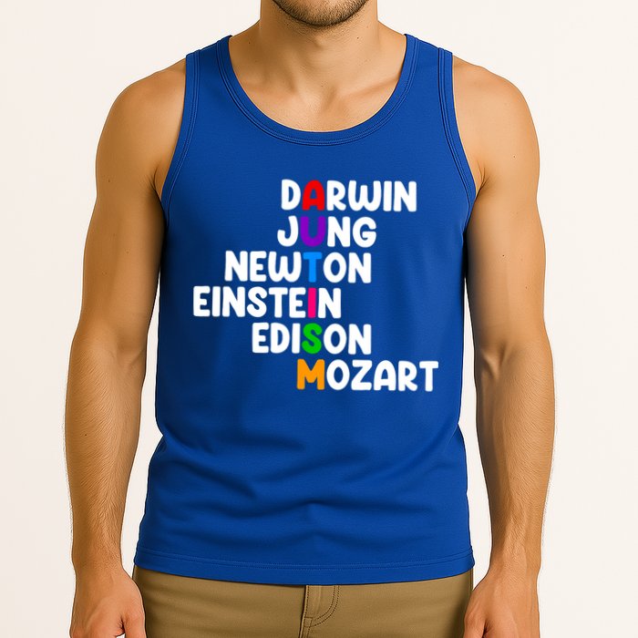 Autism Support Darwin Jung Newton Einstein Edison Mozart Tank Top