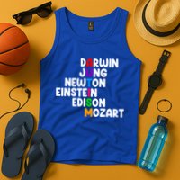 Autism Support Darwin Jung Newton Einstein Edison Mozart Tank Top