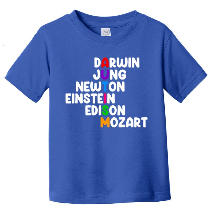 Autism Support Darwin Jung Newton Einstein Edison Mozart Toddler T-Shirt