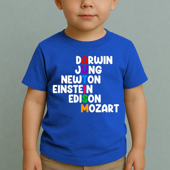 Autism Support Darwin Jung Newton Einstein Edison Mozart Toddler T-Shirt