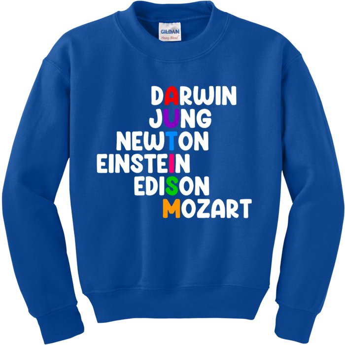 Autism Support Darwin Jung Newton Einstein Edison Mozart Kids Sweatshirt