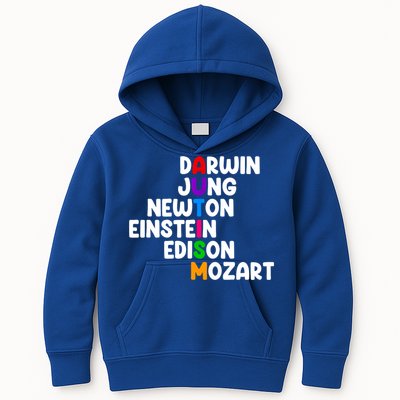 Autism Support Darwin Jung Newton Einstein Edison Mozart Kids Hoodie