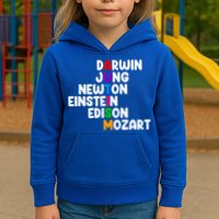 Autism Support Darwin Jung Newton Einstein Edison Mozart Kids Hoodie