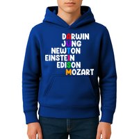 Autism Support Darwin Jung Newton Einstein Edison Mozart Kids Hoodie