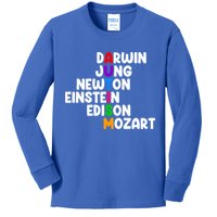 Autism Support Darwin Jung Newton Einstein Edison Mozart Kids Long Sleeve Shirt