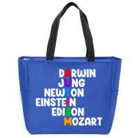 Autism Support Darwin Jung Newton Einstein Edison Mozart Zip Tote Bag