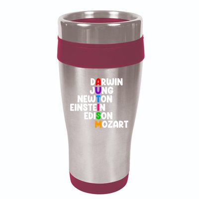 Autism Support Darwin Jung Newton Einstein Edison Mozart 16oz Travel Tumbler