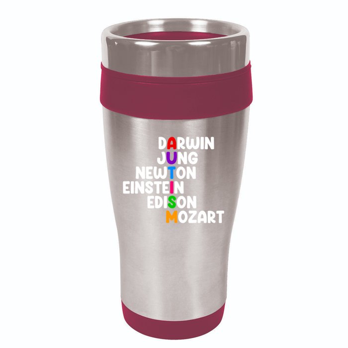 Autism Support Darwin Jung Newton Einstein Edison Mozart 16oz Travel Tumbler