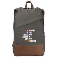Autism Support Darwin Jung Newton Einstein Edison Mozart Cotton Canvas Backpack