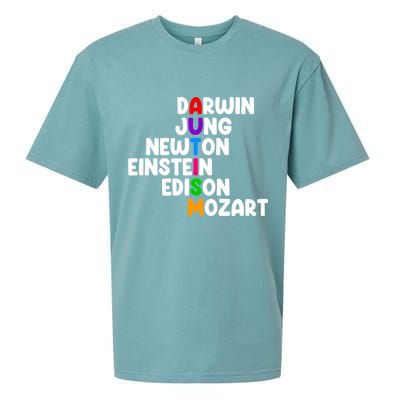 Autism Support Darwin Jung Newton Einstein Edison Mozart Sueded Cloud Jersey T-Shirt