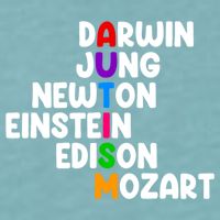 Autism Support Darwin Jung Newton Einstein Edison Mozart Sueded Cloud Jersey T-Shirt