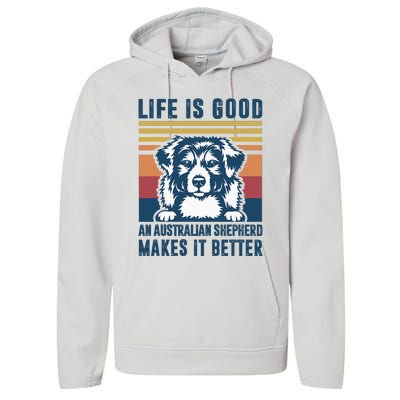 Australian Shepherd Dog Gifts Men Women Australian Shepherd Performance Fleece Hoodie