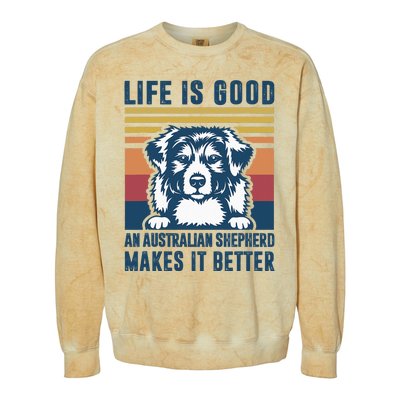 Australian Shepherd Dog Gifts Men Women Australian Shepherd Colorblast Crewneck Sweatshirt