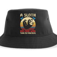 A Sloth Does More Work Than My Pancreas Sustainable Bucket Hat