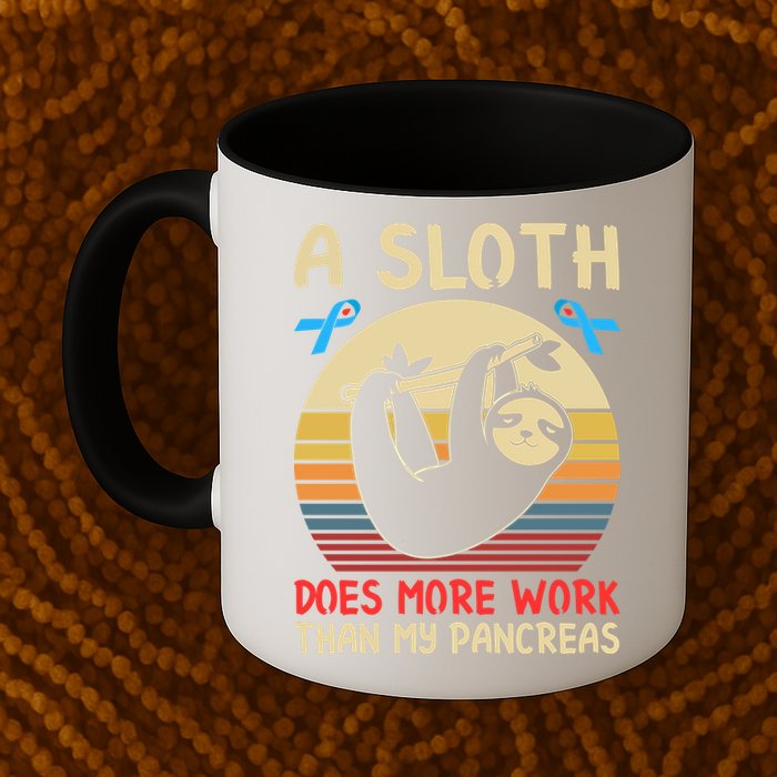 A Sloth Does More Work Than My Pancreas Mug