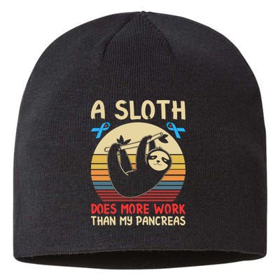 A Sloth Does More Work Than My Pancreas Sustainable Beanie