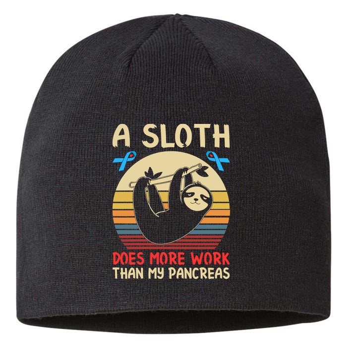 A Sloth Does More Work Than My Pancreas Sustainable Beanie