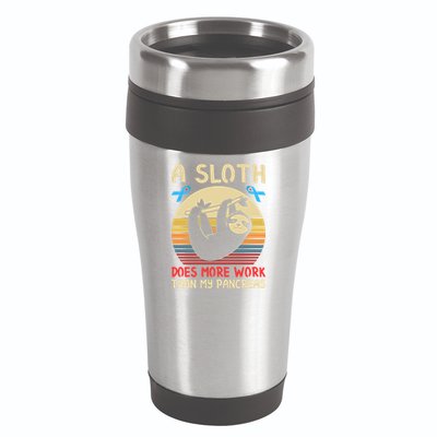 A Sloth Does More Work Than My Pancreas 16oz Travel Tumbler