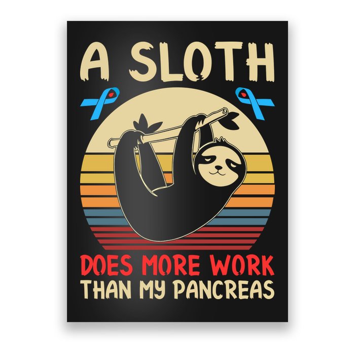 A Sloth Does More Work Than My Pancreas Poster