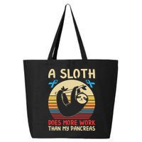 A Sloth Does More Work Than My Pancreas 25L Jumbo Tote