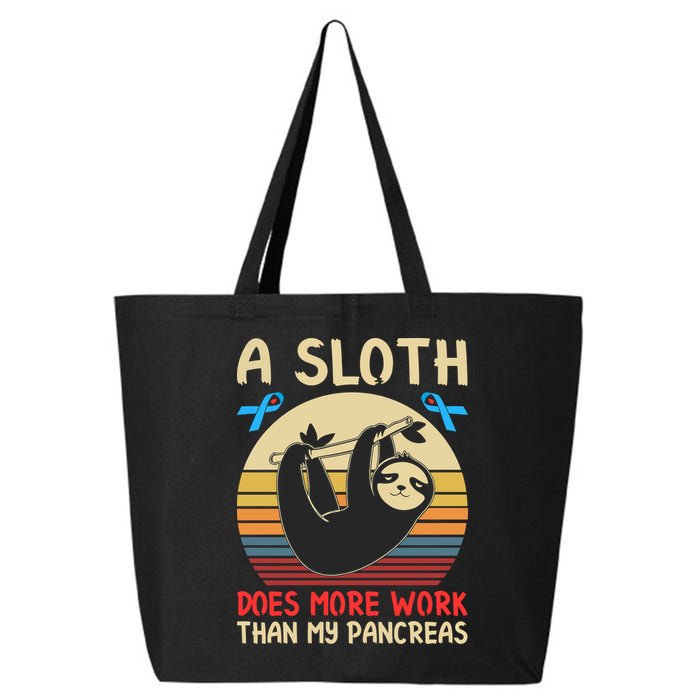 A Sloth Does More Work Than My Pancreas 25L Jumbo Tote