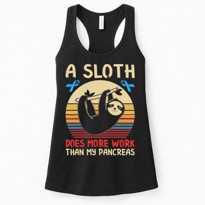 A Sloth Does More Work Than My Pancreas Womens Tank Top