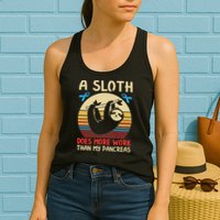 A Sloth Does More Work Than My Pancreas Womens Tank Top