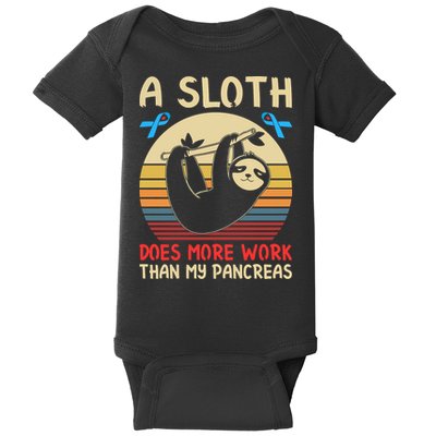 A Sloth Does More Work Than My Pancreas Baby Bodysuit