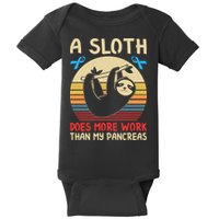 A Sloth Does More Work Than My Pancreas Baby Bodysuit