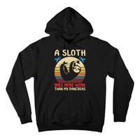 A Sloth Does More Work Than My Pancreas Tall Hoodie