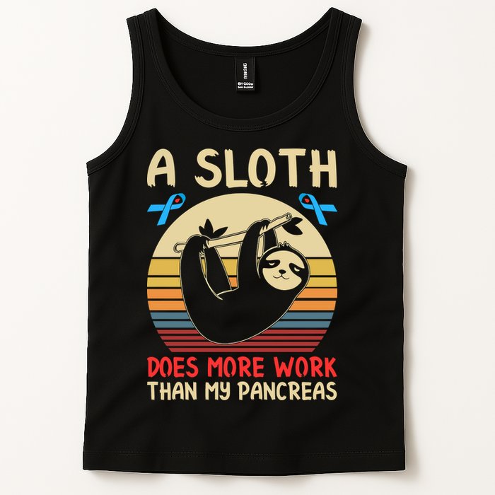 A Sloth Does More Work Than My Pancreas Tank Top