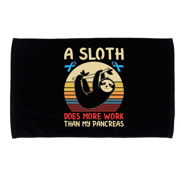 A Sloth Does More Work Than My Pancreas Microfiber Hand Towel
