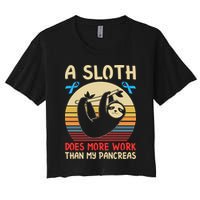 A Sloth Does More Work Than My Pancreas Crop Top