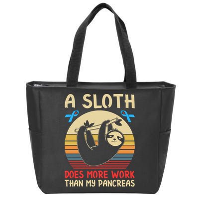A Sloth Does More Work Than My Pancreas Zip Tote Bag